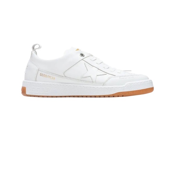 Golden Goose White Leather Sneakers with Gum Sole - Picture 2 of 6